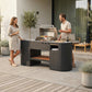 Friends grilling on the OVO outdoor kitchen with the OVO Grill 3B