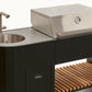OVO GL - undermount stainless steel sink with faucet next to the gas grill