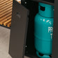 OVO GL - hidden gas cylinder compartment with the door open