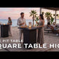 The Ultimate Fire Pit Table for Bars, Drinks and Outdoor Gatherings - Planika Square Table High